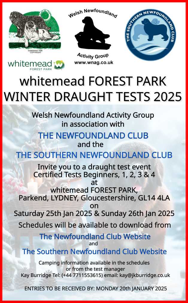 Flyer for the NC Draught Tests at Whitemead Forest Park